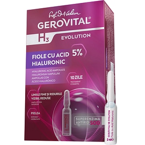 Fiole cu Acid Hialuronic 5% GEROVITAL H3 Evolution, 10buc x 2ml