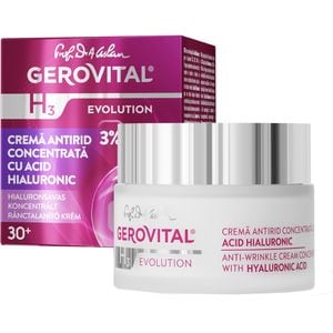 Crema de fata antirid GEROVITAL H3 Evolution Acid Hialuronic, 50ml