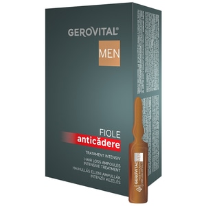 Fiole anticadere GEROVITAL MEN Tratament Intensiv, 10buc x 10ml
