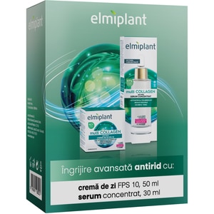 Set ingrijire ten ELMIPLANT MultiCollagen: Crema de zi, 50ml + Serum pentru fata, 30ml