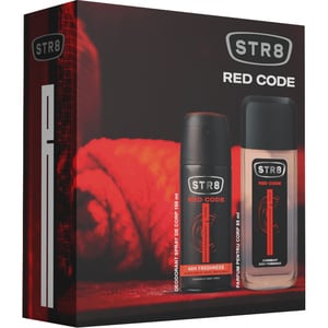 Set ingrijire corp STR8 Red Code: Parfum pentru corp, 85ml + Deodorant spray, 150ml