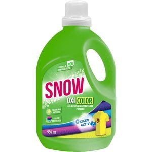Solutie pentru indepartarea petelor SNOW Oxi Color Gel, 950 ml