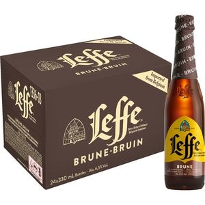 Bere bruna Leffe bax 0.33L x 24 sticle