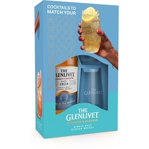 Set Whisky The Glenlivet Founders Reserve, 0.7L + 2 pahare