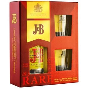 Set Whisky J&B Rare, 0.7L + 2 pahare