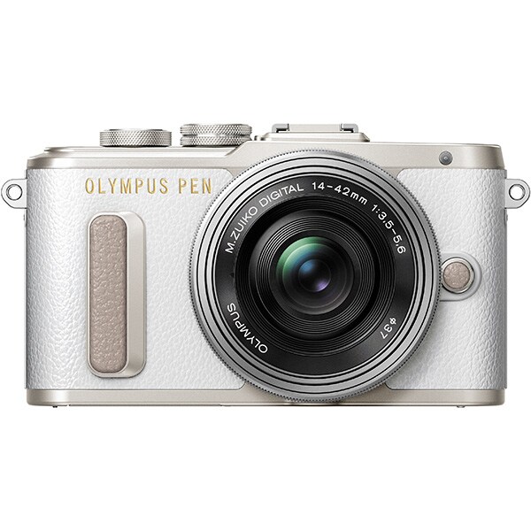 Aparat foto Mirrorless OLYMPUS E-PL8, 16.1 MP, Wi-Fi, argintiu + Obiectiv 14-42mm