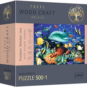 Puzzle TREFL din lemn 500+1 piese viata marina