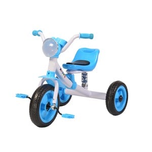 Tricicleta cu pedale NOVOKIDS felix trike,cu melodii si lumini, max 20 kg, suspensie spate, roti din cauciuc eva, cadru metalic, albastru