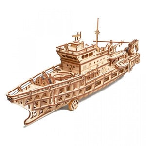 Puzzle 3d mecanic din lemn yacht