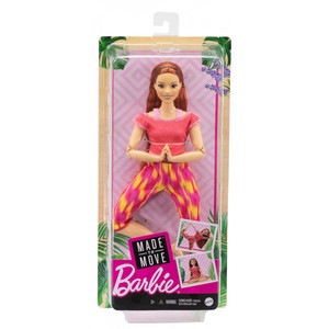 Papusa BARBIE made to move roscata