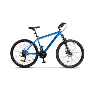 Bicicleta MTB-HT, 21 viteze, Roti 26 Inch, Cadru Aluminiu 6061, Frane pe Disc, Carpat C2684C, Albastru cu Design Negru