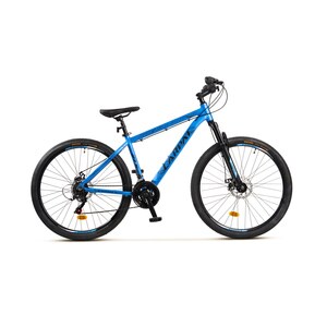 Bicicleta MTB-HT, 21 viteze, Roti 27.5 Inch, Cadru Aluminiu 6061, Frane pe Disc, Carpat C2784C, Albastru cu Design Negru
