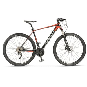 Bicicleta Mountain Bike CARPAT PRO C29227H LIMITED EDITION, Roti 29 inch, Echipare Shimano Altus 27 viteze, Frane Hidraulice Disc, Cadru Aluminiu, Culoare Negru/Rosu