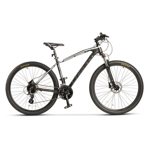 Bicicleta Mountain Bike CARPAT PRO C27225H, Roti 27.5 inch, Echipare Shimano Altus 24 viteze, Frane Hidraulice Disc, Cadru Aluminiu, Culoare Negru/Verde