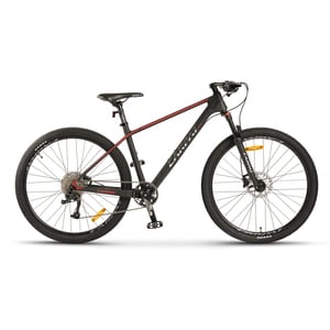 Bicicleta Mountain Bike CARPAT PRO CARBON, Roti 27.5 inch, Schimbator spate A7 L-TW00 10 viteze, Frane Hidraulice Disc, Cadru Carbon, Culoare Negru/Gri/Rosu