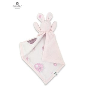 Jucarie textila, MimiNu, Lanka, Moale, Pentru bebelusi, Cu doua fete, 45 x 27 cm, Baby Shower Pink