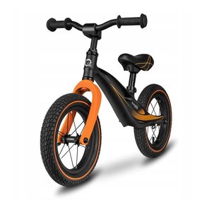 Bicicleta, Lionelo, Cu roti gonflabile, Cu cadru din magneziu, Fara pedale, 12 inch, Bart Air, Negru