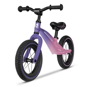 Bicicleta, Lionelo, Cu roti gonflabile, Cu cadru din magneziu, Fara pedale, 12 inch, Bart Air , Pink Violet