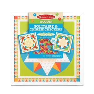 Joc de societate 2 in 1 Solitaire si Sah chinezesc  MELISSA & DOUG