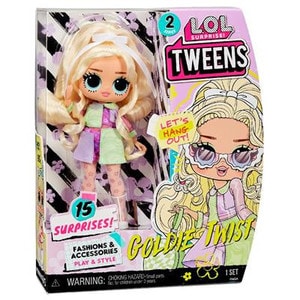 Papusa LOL Surprise Tweens Doll Goldie Twist, 15 surprize