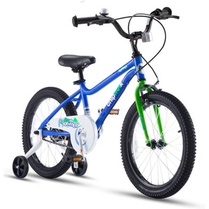 Bicicleta Copii 4-6 ani, Roti 16 Inch, Roti Ajutatoare, ChipMunk  CMA1601C, Albastru cu Design Alb