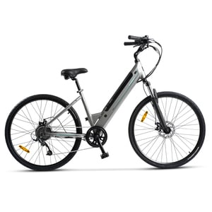 Bicicleta Electrica Trekking (E-Bike), Roti 27.5 Inch, Motor 250W, Autonomie Max 60 Km, 8 viteze, Carpat C27177E, culoare Gri/Albastru