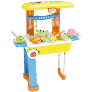 Set Bucatarie 3 in 1, Salamandra Kids 31 piese, Galben