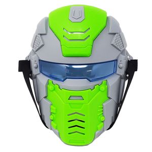 Set Pistol cu Masca si Gloante de spuma, Verde/Albastru, 26 piese, Salamandra Kids