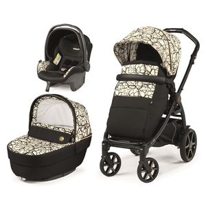 Carucior Peg Perego  in 1 Book Primoviaggio SL 0 - 22 kg Graphic Gold Negru / Bej