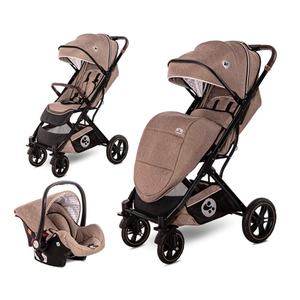 Carucior 2 in 1 Storm Lorelli cu Cadru din Aluminiu, Parte Sport  si Cosulet Auto Pearl Beige, Colectia 2021