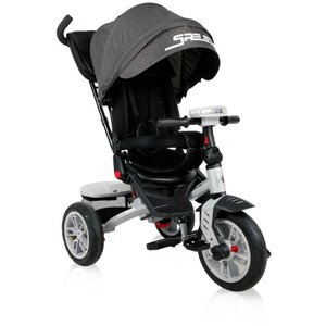 Tricicleta Lorelli Multifunctionala 4 in1 Speedy, cu Scaun Rotativ si Roti cu Camera, Colectia 2021, Black