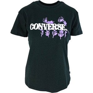 Tricou femei Converse Hybrid Flower Relaxed Tee, Negru, S