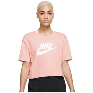 Tricou femei Nike Sportswear Essential Cropped Logo, Roz, XS