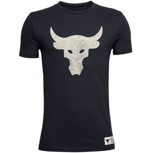 Tricou copii Under Armour Project Rock Brahma Bull Ss, Negru, 134.5-150 cm