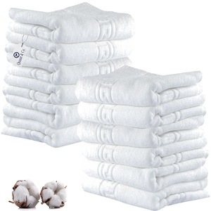 Set 12 prosoape baie fata Quasar & Co., 50 x 90 cm, 600 g/mp, hotel quality, 100% bumbac, alb
