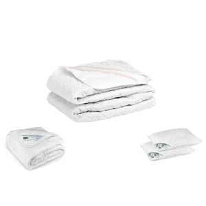 Set 1 Protectie pentru saltea HypoallergenicMed, 180x200 cm + Pilota de vara HypoallergenicMed, 200x220 cm + 2 Perna HypoallergenicMed, 50x70 cm