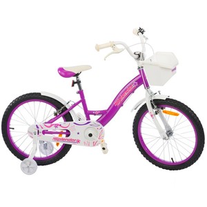 Bicicleta pentru copii NOVOKIDS Splend'Or Boom Edition, Cu cosulet, Roti 14" inch, Maxim 35 kg, Cadru din otel, Roti ajutatoare detasabile, Ghidon reglabil pe inaltime, Mov