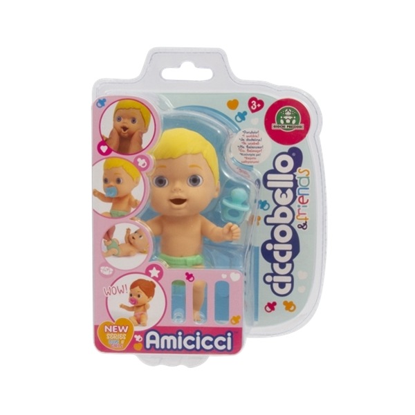Papusa Bebelus Giochi Preziosi Cicciobello Amicicci Baietel cu Par Blond