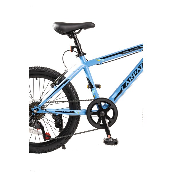 Bicicleta copii MTB CARPAT C2012A, roata 20", 7 viteze, frana fata disc, frana spate V-brake, albastru