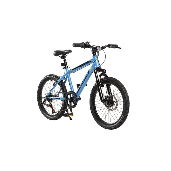 Bicicleta copii MTB CARPAT C2012A, roata 20", 7 viteze, frana fata disc, frana spate V-brake, albastru