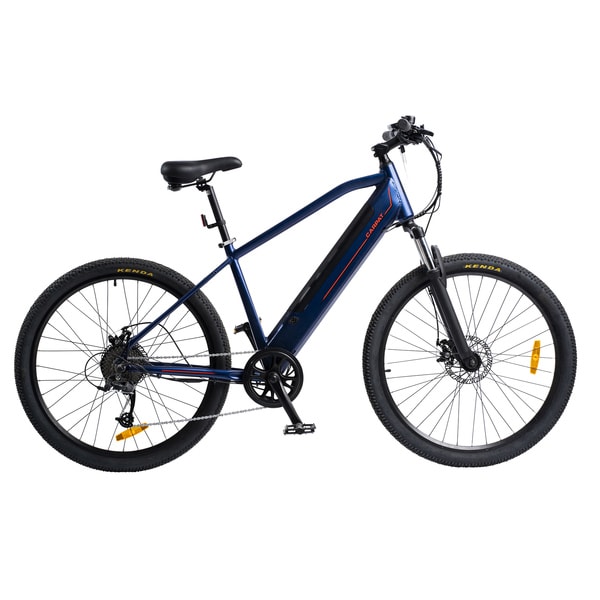 Bicicleta Electrica MTB (E-Bike), Roti 27.5 Inch, Motor 250W, Autonomie Max 60 Km, 8 viteze, Carpat C27176E, culoare Albastru/Rosu