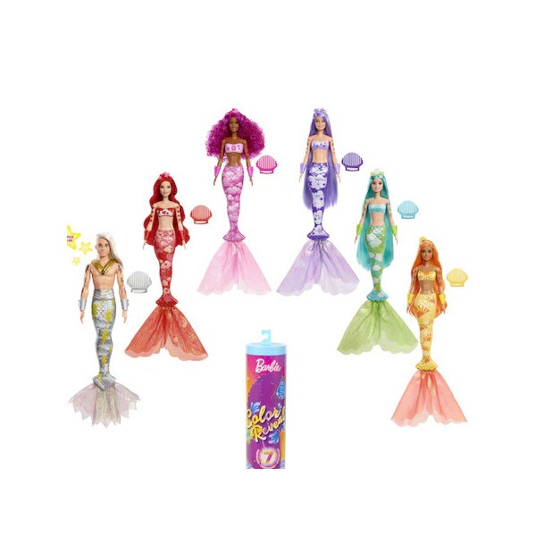 Papusa Barbie Color Reveal - Barbie, Sirenele curcubeu