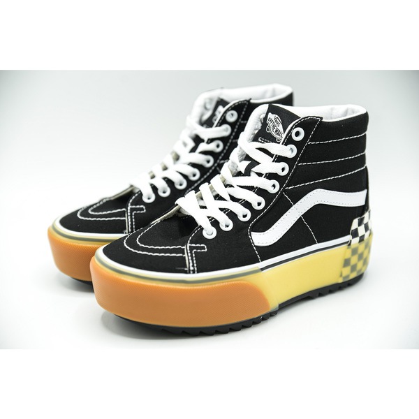 Tenisi femei Vans cu platforma Sk8-Hi Stacked, Negru, 38