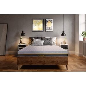 Saltea cu memorie si arcuri individuale Somnexpert Silver Evolution Pocket Spring 160x190, inaltime 24 cm, husa detasabila, fermitate medie