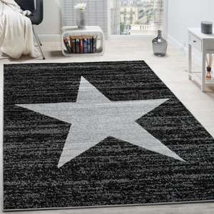 Covor de design model stea antracit, model 20547, 120x170cm