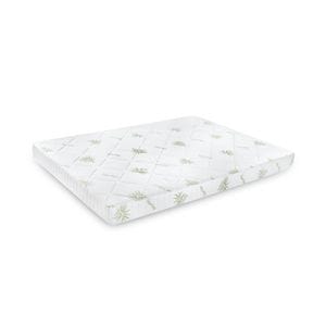 Saltea cu spuma poliuretanica Somnart FermiMax Aloe Vera 180 x 200, inaltime 15 cm, anatomica, husa lavabila si detasabila cu fermoar, fermitate ridicata