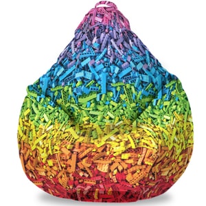 Fotoliu puf FormTex Bean Bag Lego Curcubeu XL, multicolor