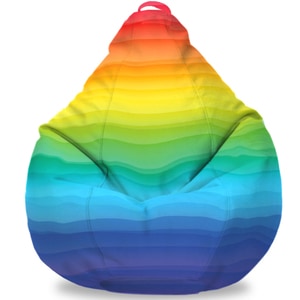 Fotoliu Puf FormTex Bean Bag Curcubeu XL, multicolor