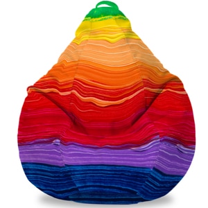 Fotoliu puf FormTex Bean Bag Curcubeu Brush XL, multicolor