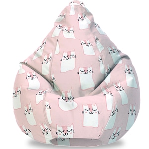 Fotoliu Puf FormTex Bean Bag Pisici roz, XL, multicolor